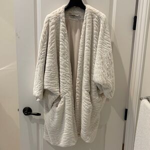 Anthropologie Cream Textured Jacket